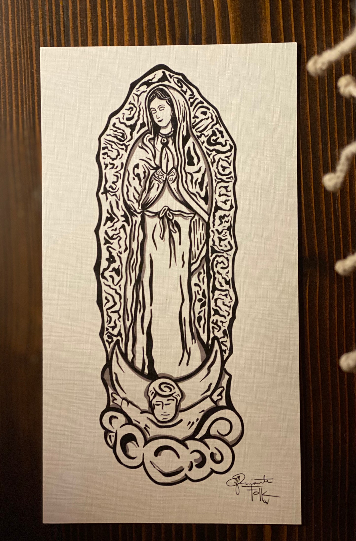 Guadalupe on canvas