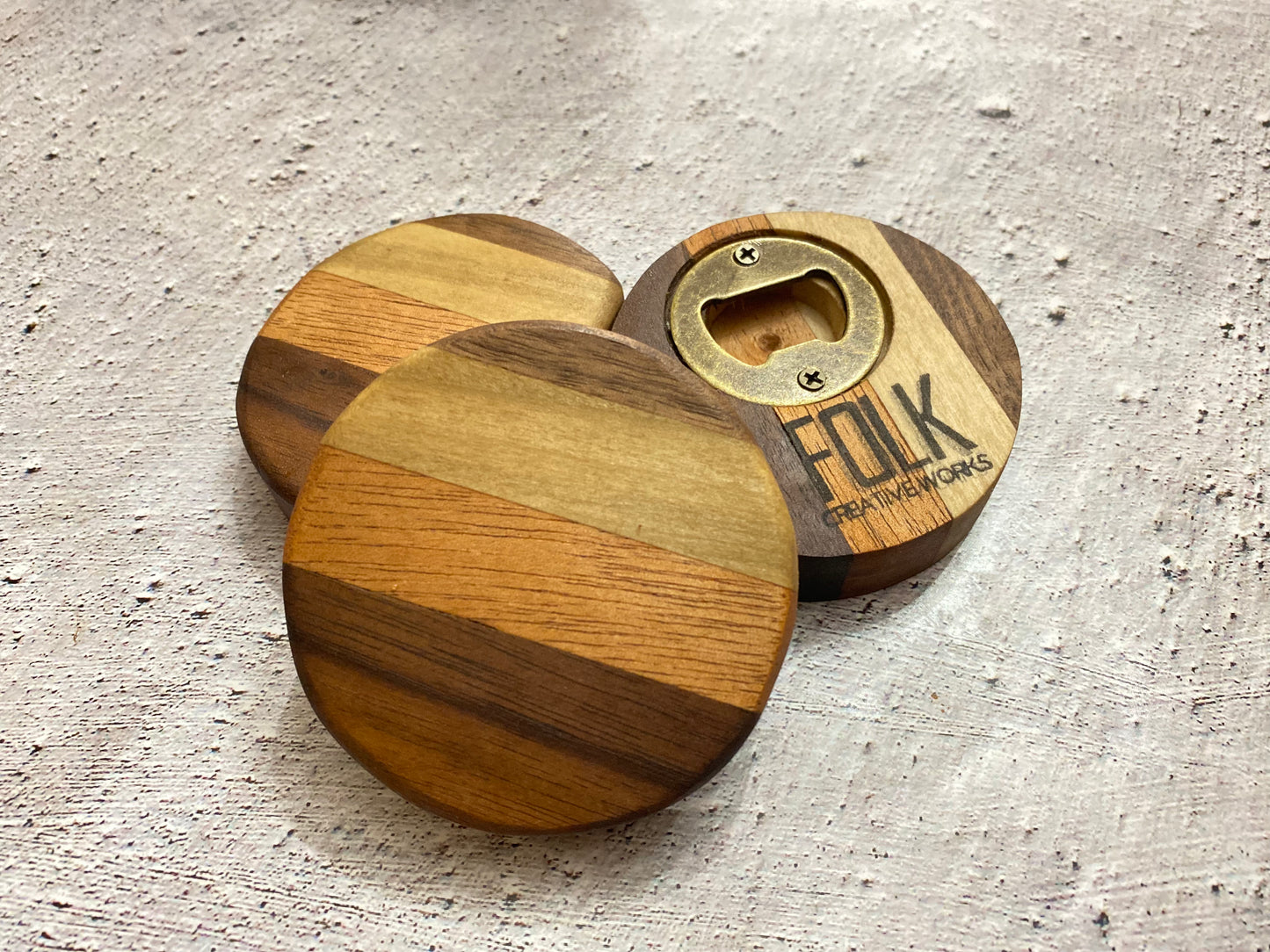 Round bottle openers