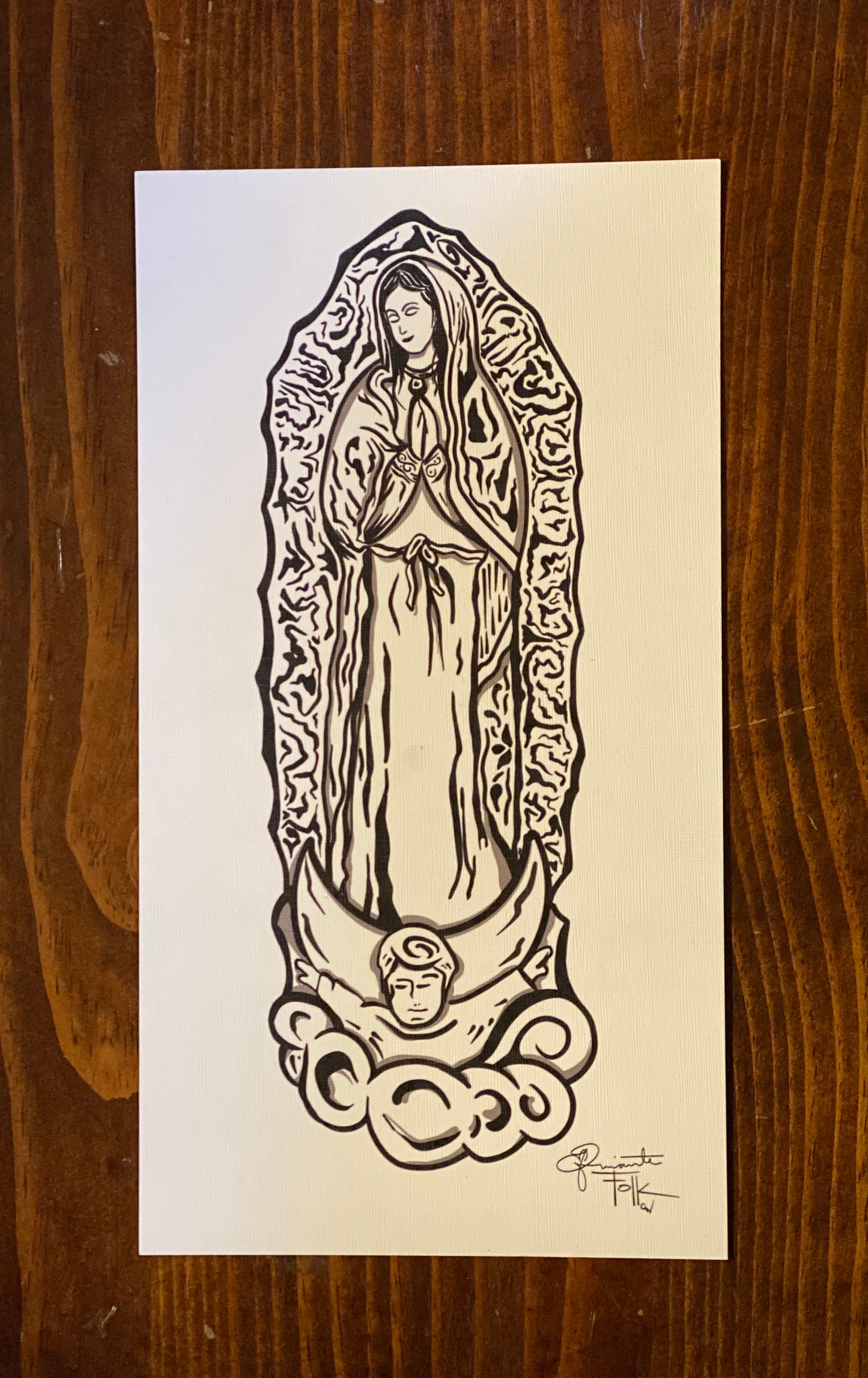 Guadalupe on canvas